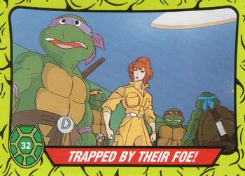 1990 Topps Ireland Ltd Teenage Mutant Hero Turtles #32 Trapped By Their Foe! Front