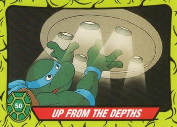 1990 Topps Ireland Ltd Teenage Mutant Hero Turtles #50 Up from the Depths Front