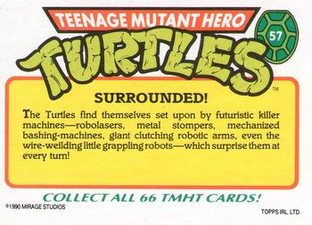 1990 Topps Ireland Ltd Teenage Mutant Hero Turtles #57 Surrounded! Back