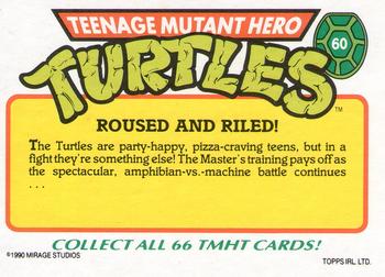 1990 Topps Ireland Ltd Teenage Mutant Hero Turtles #60 Roused and Riled! Back
