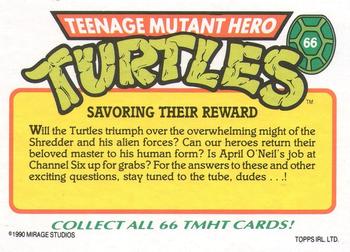 1990 Topps Ireland Ltd Teenage Mutant Hero Turtles #66 Savoring Their Reward Back