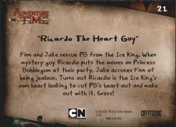 2014 Cryptozoic Adventure Time #21 Ricardio the Heart Guy Back