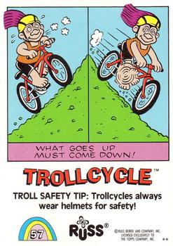 1992 Topps Russ Trolls #57 Trollcycle Back