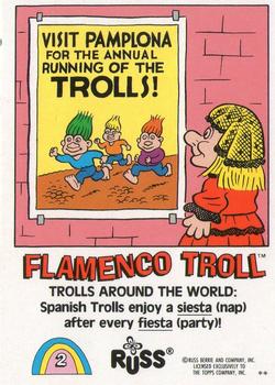 1992 Topps Russ Trolls #2 Flamenco Troll Back