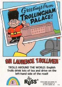 1992 Topps Russ Trolls #3 Sir Laurence Trollmer Back