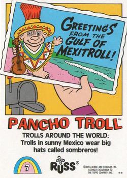 1992 Topps Russ Trolls #7 Pancho Troll Back
