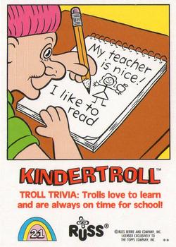 1992 Topps Russ Trolls #21 Kindertroll Back
