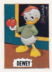 1955 Barratt Walt Disney Characters 1st Series #35 Dewey Front