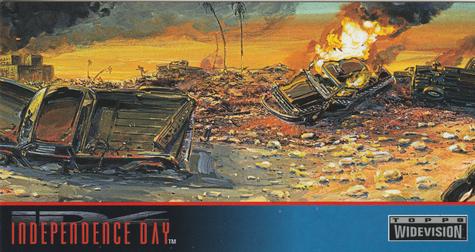 1996 Topps Widevision Independence Day #70 What is left of Los Angeles after Front