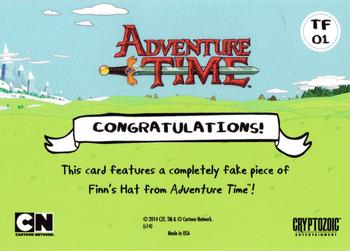 2014 Cryptozoic Adventure Time - Totally Fabricated Wardrobe #TF-01 Finn the Human Back