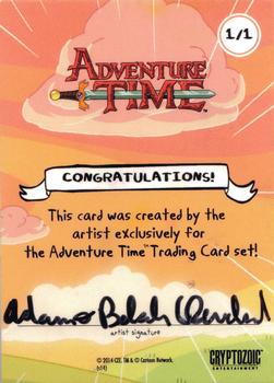 2014 Cryptozoic Adventure Time - Sketch Artists #NNO Adam Cleveland Back
