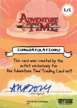 2014 Cryptozoic Adventure Time - Sketch Artists #NNO Ashleigh Popplewell Back