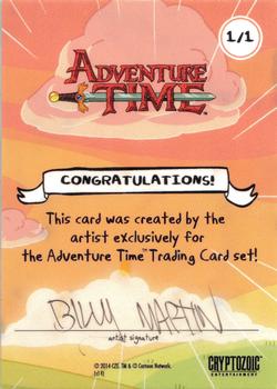 2014 Cryptozoic Adventure Time - Sketch Artists #NNO Billy Martin Back