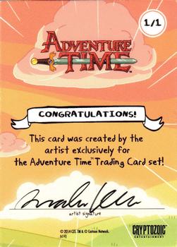 2014 Cryptozoic Adventure Time - Sketch Artists #NNO Brandon Reese Back