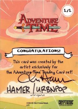 2014 Cryptozoic Adventure Time - Sketch Artists #NNO Chris Hamer / Urbnpop Back