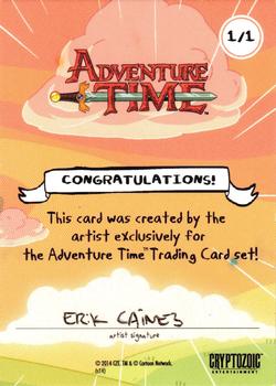 2014 Cryptozoic Adventure Time - Sketch Artists #NNO Erik Caines Back