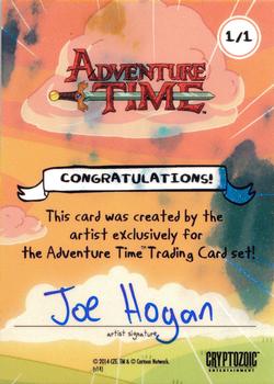 2014 Cryptozoic Adventure Time - Sketch Artists #NNO Joe Hogan Back