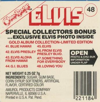 1981-83 Amurol Chu-Bops #48 Elvis Presley Back