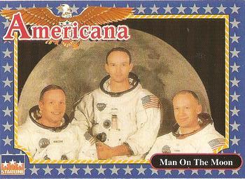 1992 Starline Americana #3 Man on the Moon (Neil Armstrong / Michael Collins / Buzz Aldrin) Front
