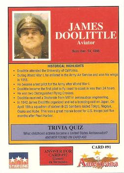 1992 Starline Americana #91 James Doolittle Back