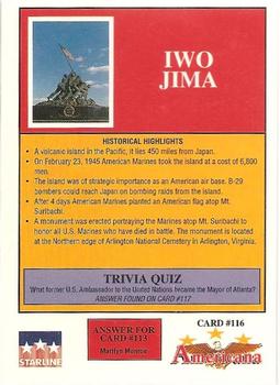 1992 Starline Americana #116 Iwo Jima Back