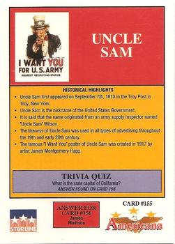 1992 Starline Americana #155 Uncle Sam Back