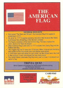 1992 Starline Americana #165 The American Flag Back
