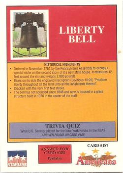 1992 Starline Americana #187 Liberty Bell Back