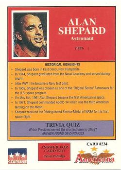 1992 Starline Americana #234 Alan Shepard Back