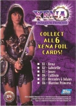 1998 Topps Xena: Warrior Princess - Foil #X4 Callisto Back