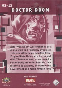 2012 Upper Deck Marvel Beginnings S3 - Prime Micromotion #M3-13 Doctor Doom Back