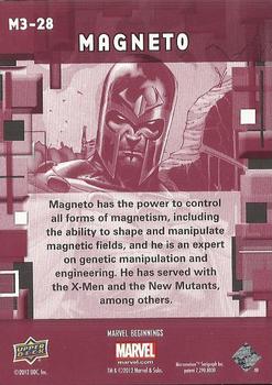 2012 Upper Deck Marvel Beginnings S3 - Prime Micromotion #M3-28 Magneto Back