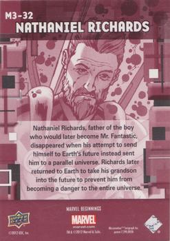 2012 Upper Deck Marvel Beginnings S3 - Prime Micromotion #M3-32 Nathaniel Richards Back