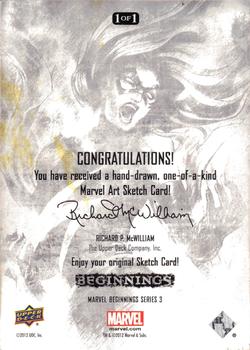 2012 Upper Deck Marvel Beginnings S3 - Sketches #NNO Ajhay Cerezo Back