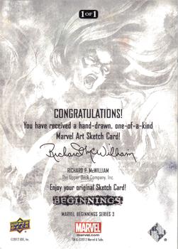 2012 Upper Deck Marvel Beginnings S3 - Sketches #NNO Mike Thomas Back