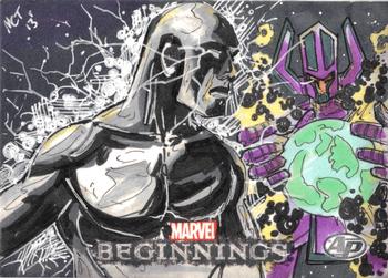 2012 Upper Deck Marvel Beginnings S3 - Sketches #NNO Mike Thomas Front