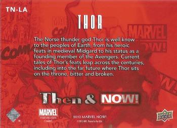 2013 Upper Deck Marvel Now! - Then & Now! #TN-LA Thor Back