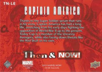 2013 Upper Deck Marvel Now! - Then & Now! #TN-LE Captain America Back