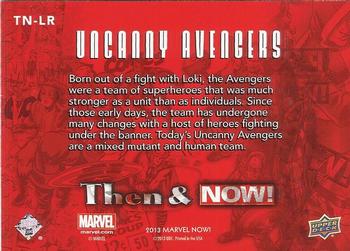 2013 Upper Deck Marvel Now! - Then & Now! #TN-LR Uncanny Avengers Back