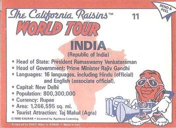 1988 Zoot The California Raisins World Tour #11 India Back