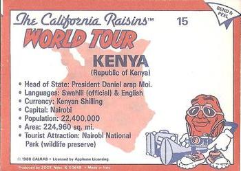 1988 Zoot The California Raisins World Tour #15 Kenya Back