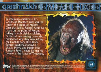 2006 Topps Lord of the Rings Evolution #24 Grishnákh Back