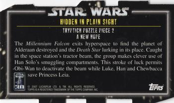 2007 Topps Star Wars 30th Anniversary - Triptych Puzzle Pieces #NNO Hidden in Plain Sight 2 Back