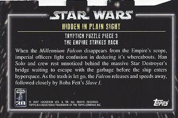 2007 Topps Star Wars 30th Anniversary - Triptych Puzzle Pieces #NNO Hidden in Plain Sight 3 Back