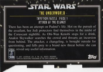 2007 Topps Star Wars 30th Anniversary - Triptych Puzzle Pieces #NNO The Underworld 1 Back