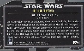 2007 Topps Star Wars 30th Anniversary - Triptych Puzzle Pieces #NNO The Underworld 2 Back