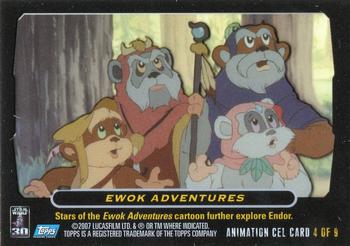2007 Topps Star Wars 30th Anniversary - Animation Cels #4 Ewok Adventures Back