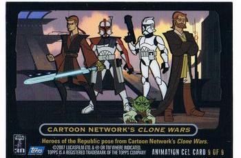 2007 Topps Star Wars 30th Anniversary - Animation Cels #9 Cartoon Network's Clone Wars Back