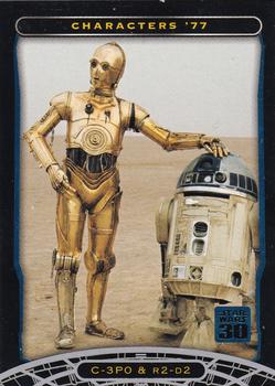 2007 Topps Star Wars 30th Anniversary - Blue #3 C-3PO & R2-D2 Front