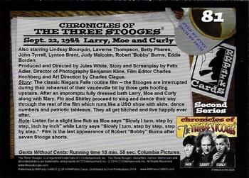2014 RRParks Chronicles of the Three Stooges #81 Gents Without Cents Back